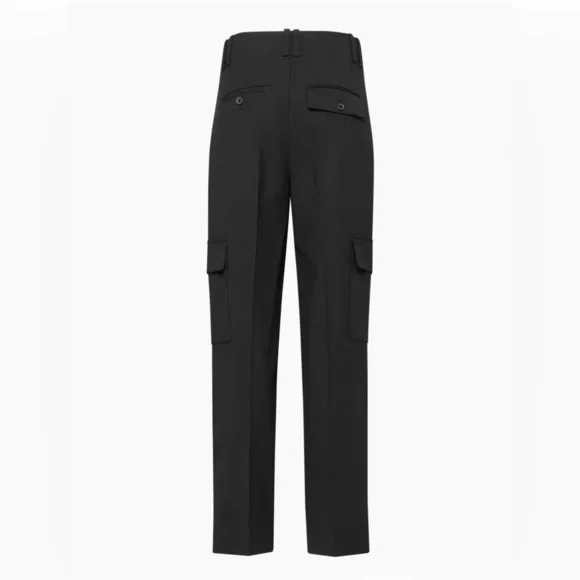 Aritzia Babaton Rojo Cargo Pant Black Size 6 Relaxed wool twill cargo pants - Picture 8 of 14